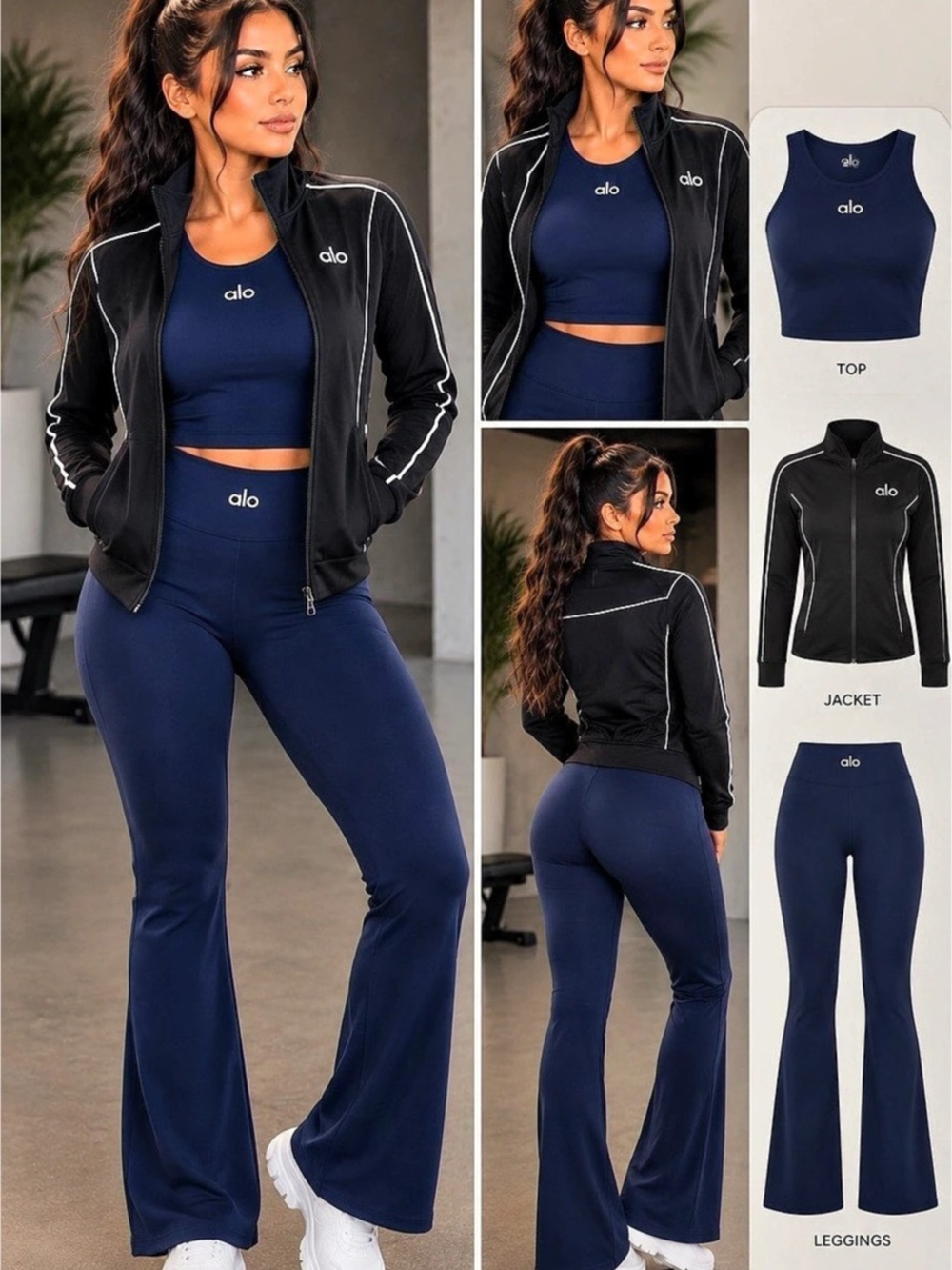 Women's Blue Track Pants and jacket